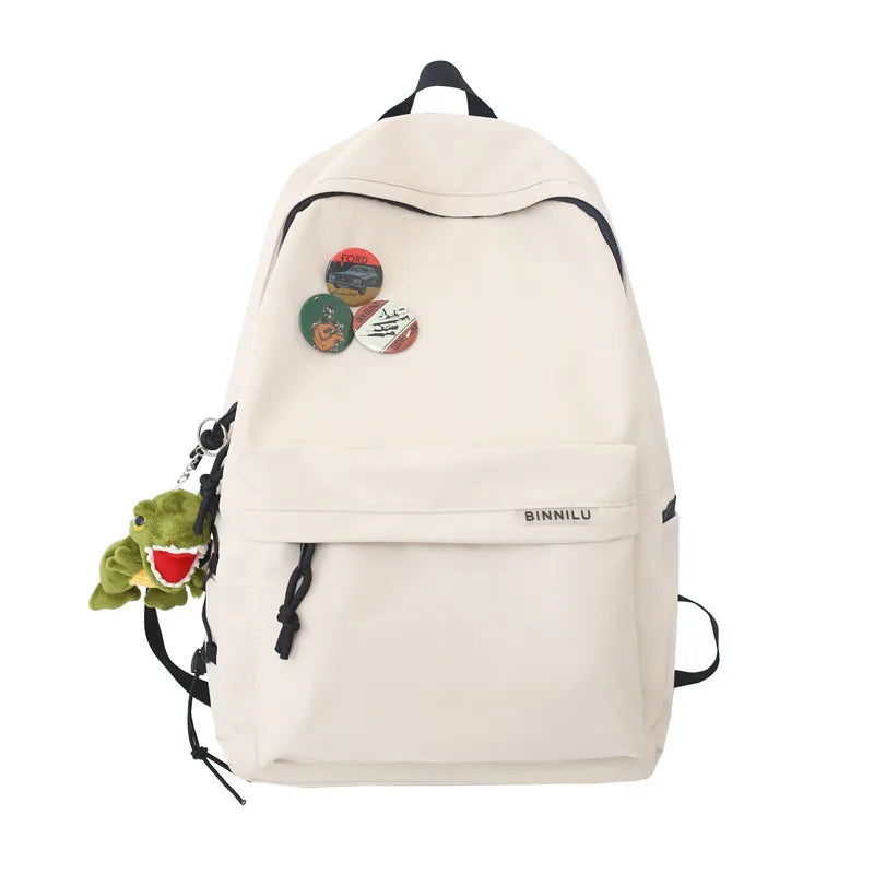Canvas School Backpack for Teenage Girl Women's Rucksack