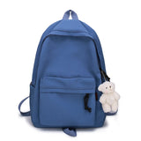 Canvas School Backpack for Teenage Girl Casual School Bag Women's Rucksack