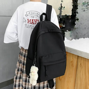 Canvas School Backpack for Teenage Girl Casual School Bag Women's Rucksack