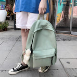 Canvas School Backpack for Teenage Girl Casual School Bag Women's Rucksack