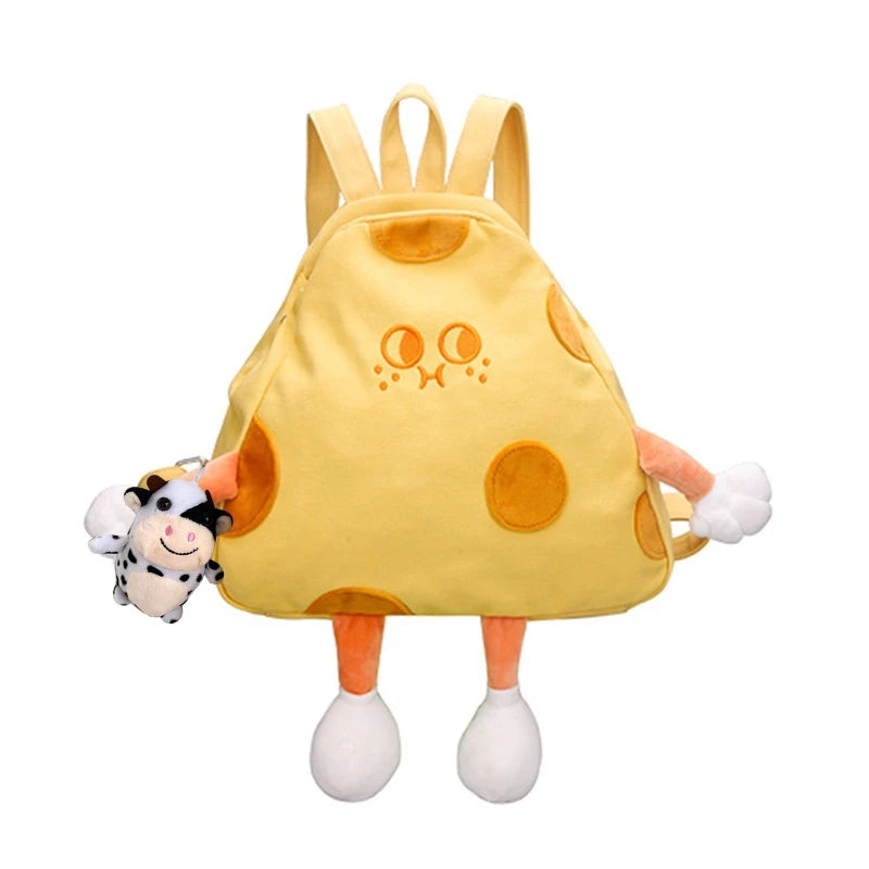 Cheese Schoolbag Student Daypack Female Book Bags Travel Daypack