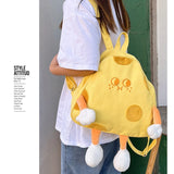 Cheese Schoolbag Student Daypack Female Book Bags Travel Daypack