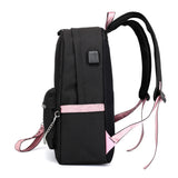 School Backpack for Kids Teens Students USB Canvas