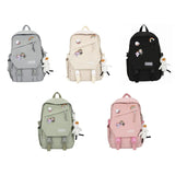 Nylon School Backpack for Teen Girls Women Ladies Casual Travel Bags