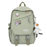 Nylon School Backpack for Teen Girls Women Ladies Casual Travel Bags