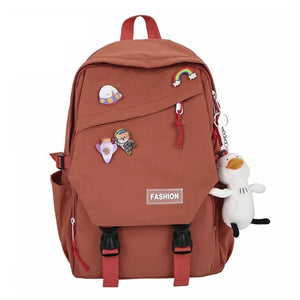 Nylon School Backpack for Teen Girls Women Ladies Casual Travel Bags
