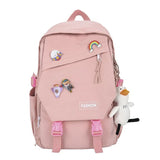 Nylon School Backpack for Teen Girls Women Ladies Casual Travel Bags
