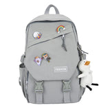 Nylon School Backpack for Teen Girls Women Ladies Casual Travel Bags