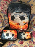 Skull Rose Print School Backpack for Teenagers