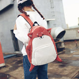Cute Fox Dog Shape Student Backpack for Teen Girls