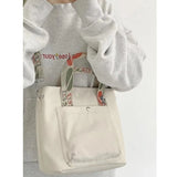Canvas Messenger Bag School Commuter Tote Medium-sized Bag