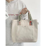 Canvas Messenger Bag School Commuter Tote Medium-sized Bag