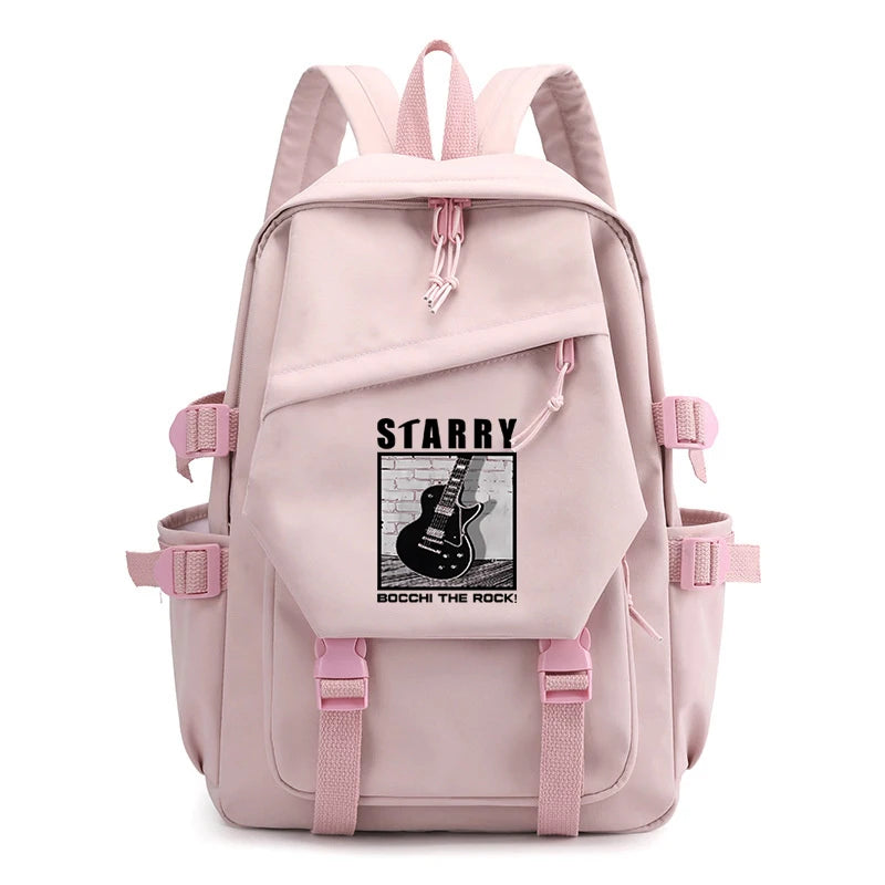 School Bag Bocchi The Rock Women's Backpack Pink Light Shoulders Bags Hot Anime
