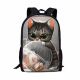 Cat Pet Hamster Print School Bag Halloween Gift Kids Book Bag