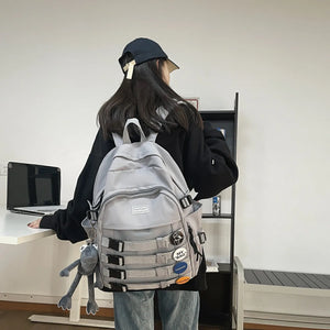 Waterproof Nylon Backpack Large Capacity School Bag for Teenager Boys Girls Men