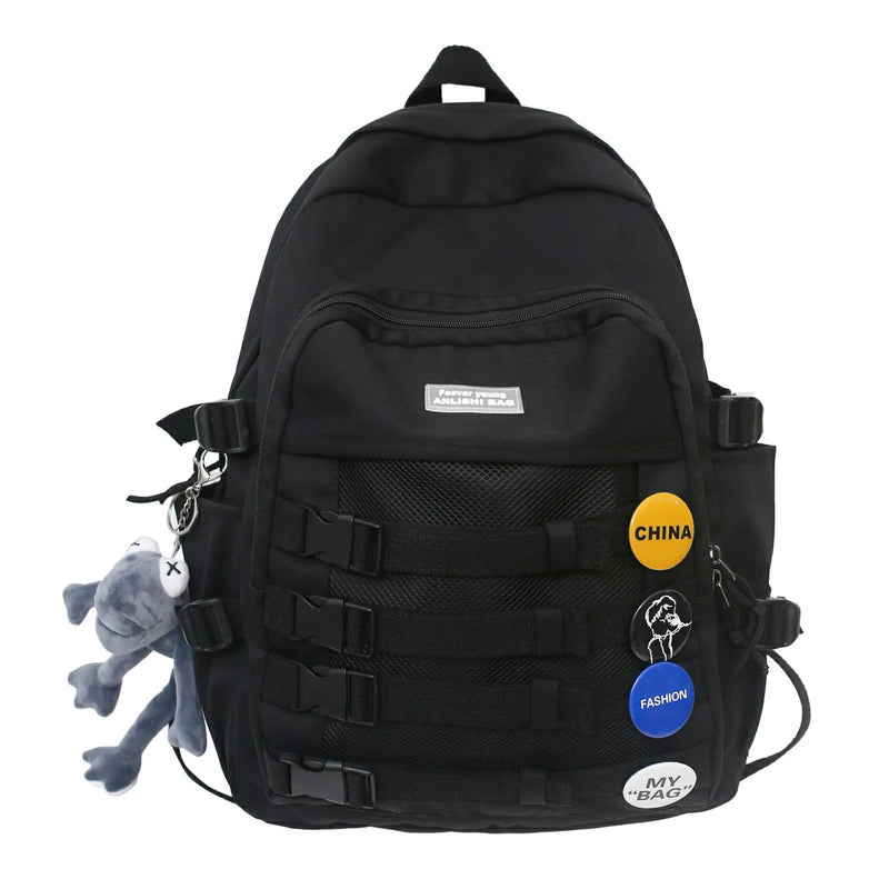 Waterproof Nylon Backpack Large Capacity School Bag for Teenager Boys Girls Men