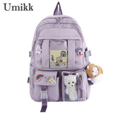 Lightweight Zipper School Bag for Women Shopping Travel