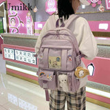Lightweight Zipper School Bag for Women Shopping Travel