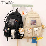 Lightweight Zipper School Bag for Women Shopping Travel