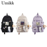 Lightweight Zipper School Bag for Women Shopping Travel