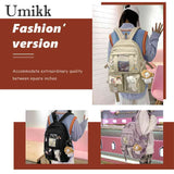 Lightweight Zipper School Bag for Women Shopping Travel