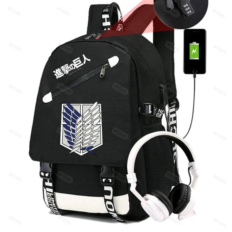 Anime Cosplay Akatsuki Sharingan Student School Shoulder Bag