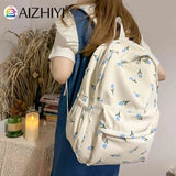 Floral Prints School Bag Large Capacity Teen Shoulder Laptop Travel Girl