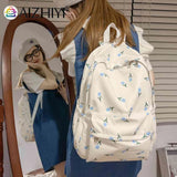 Floral Prints School Bag Large Capacity Teen Shoulder Laptop Travel Girl