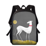 3D Grehoud Pattern School Bagpack 15inch Kids Backpack