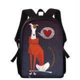 3D Grehoud Pattern School Bagpack 15inch Kids Backpack
