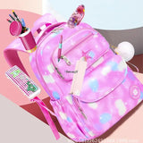 Girls Waterproof School Backpack Orthopedic Kids Book Bag
