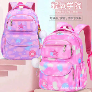 Girls Waterproof School Backpack Orthopedic Kids Book Bag