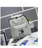 Canvas School Backpack for Girls Boys Travel Bag