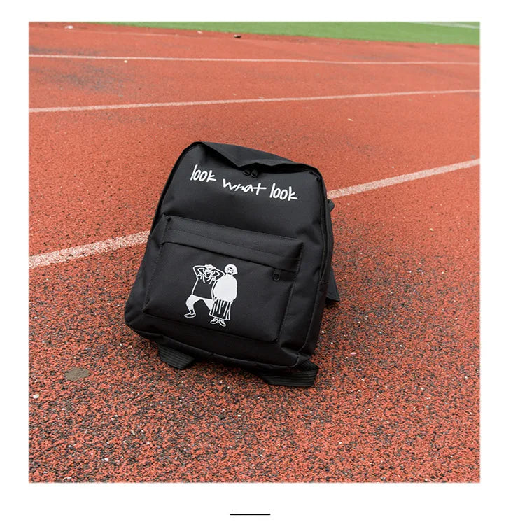 Canvas School Backpack for Girls Boys Travel Bag