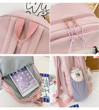 Teenage Girls School Backpack with Pockets and Laptop Compartment