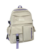 Teen Girls School Backpack Soft Nylon Bookbags Multi-Pocket Student Laptop Bag