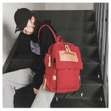 Canvas School Laptop Backpack for Teenage Girls