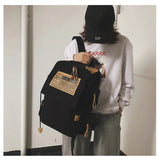 Canvas School Laptop Backpack for Teenage Girls