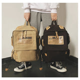Canvas School Laptop Backpack for Teenage Girls