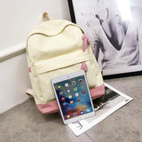 Solid Backpack for Teenage Girls Big Capacity School Backpack