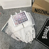 Canvas Backpack Student College Book Bag Large Capacity Rucksack