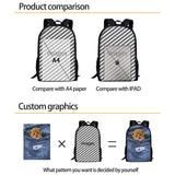 Boys 3D Football Print School Bag Kids Backpack Men Child Bookbag