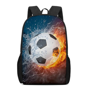 3D Football Print School Kids Bag Kindergarten Backpack Boys