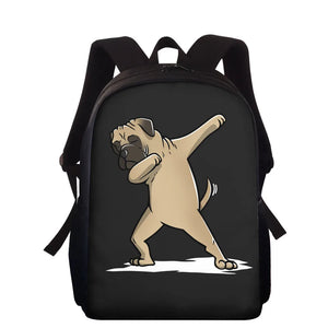 Cartoon Hip Hop Dog Print Student Bagpack