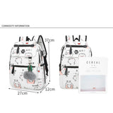 Girls Laptop Backpack with USB, Cat School Bag Pack