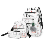 Girls Laptop Backpack with USB, Cat School Bag Pack