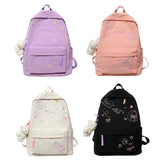 Nylon Backpack for Teen Girl College Large Capacity Schoolbag
