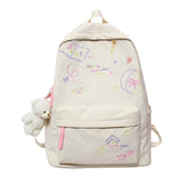 Nylon Backpack for Teen Girl College Large Capacity Schoolbag