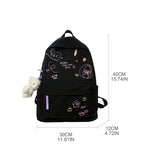 Nylon Backpack for Teen Girl College Large Capacity Schoolbag