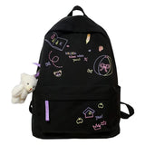 Nylon Backpack for Teen Girl College Large Capacity Schoolbag